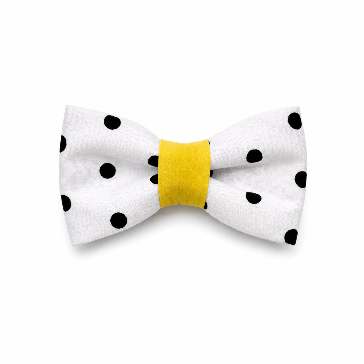 bow tie - Yellow polka dot pattern