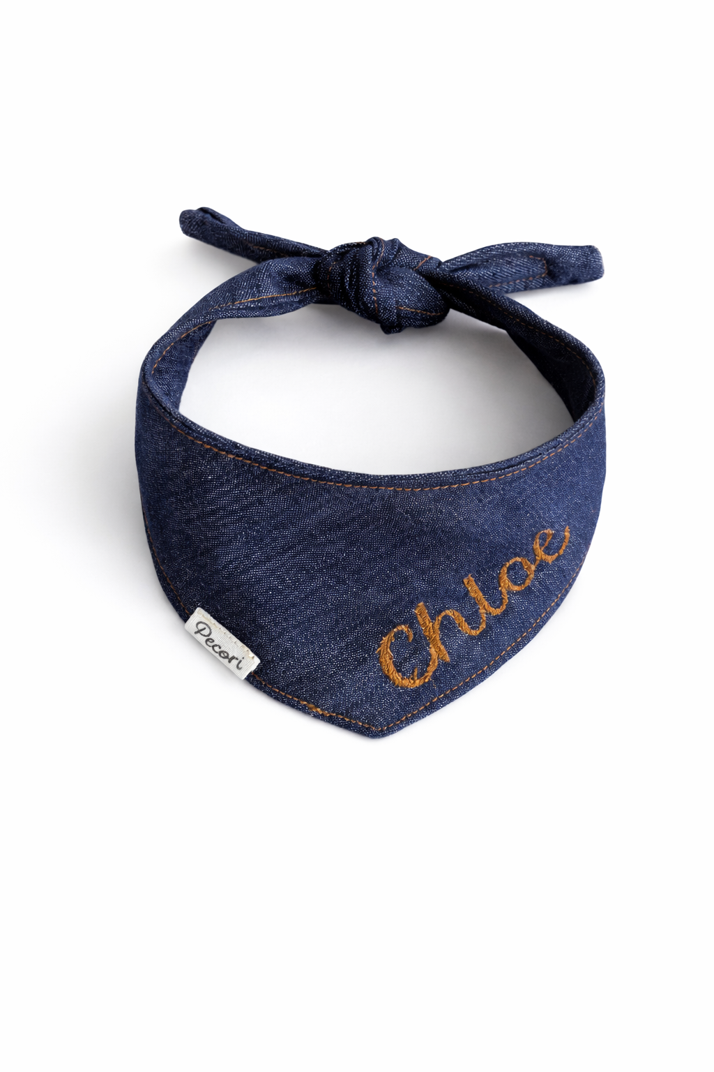Personalized dog scarf - Dark blue denim