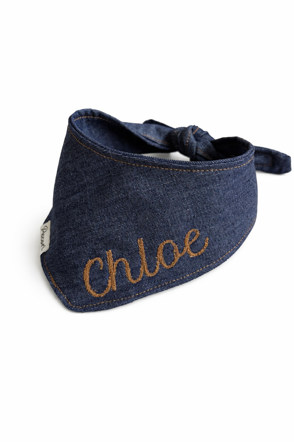 Personalized dog scarf - Dark blue denim
