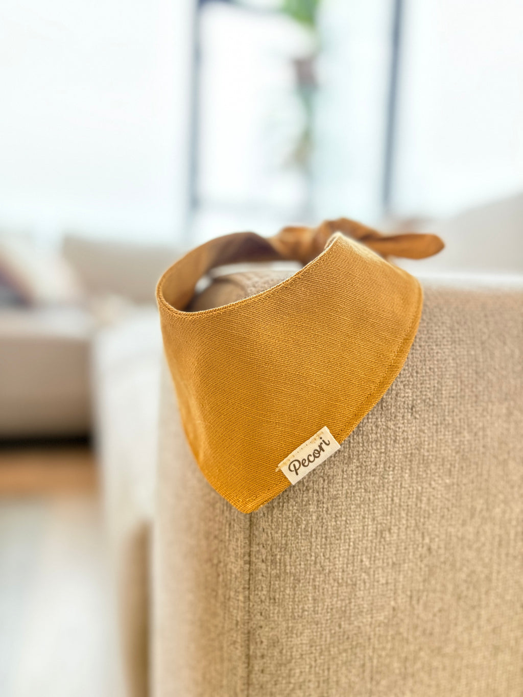 Dog scarf - Mustard denim