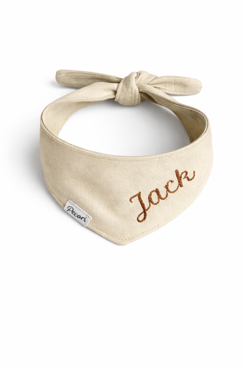 Personalized dog scarf - Natural denim