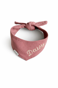 Personalized dog scarf - Rose pink denim