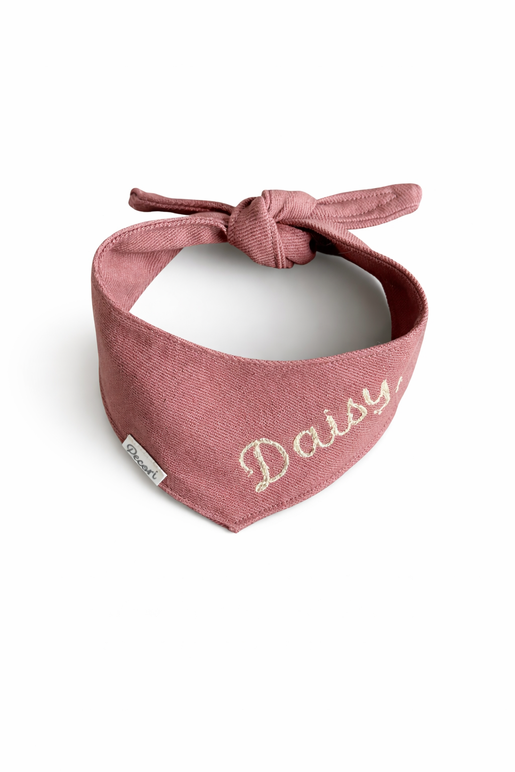 Personalized dog scarf - Rose pink denim